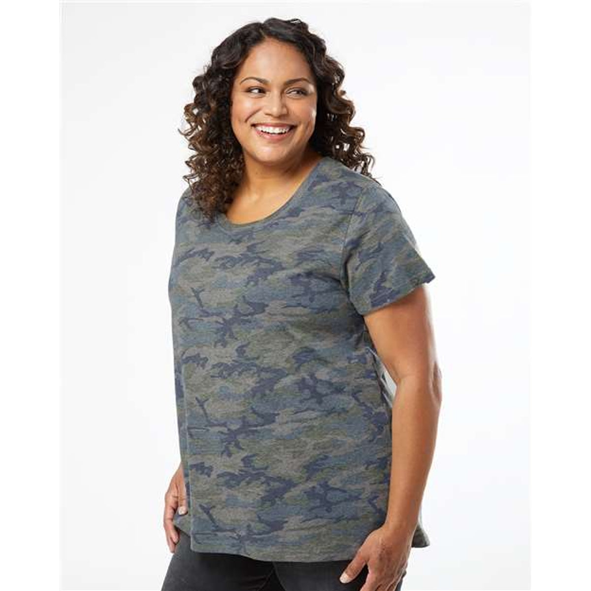 Retro Camo Curvy Tee