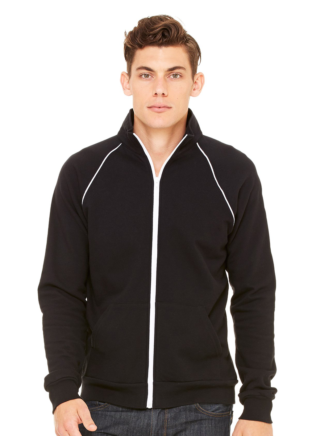 Men's Athletic Piped Fleece Jacket